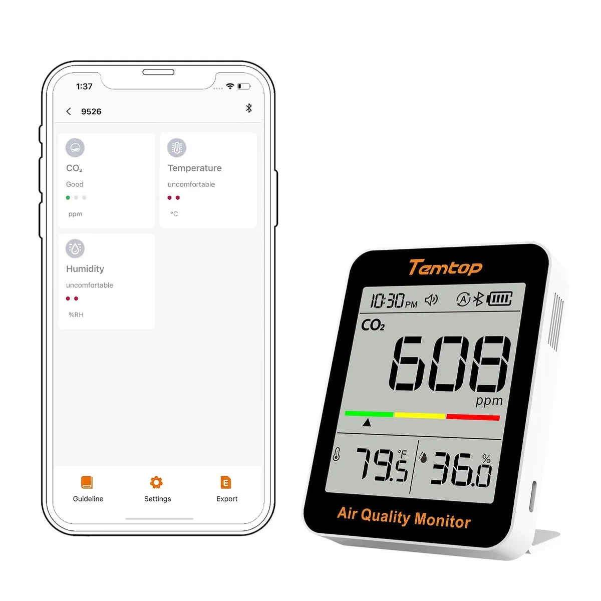 TEMTOP-AIR Indoor Air Quality Monitor | Made in the UK